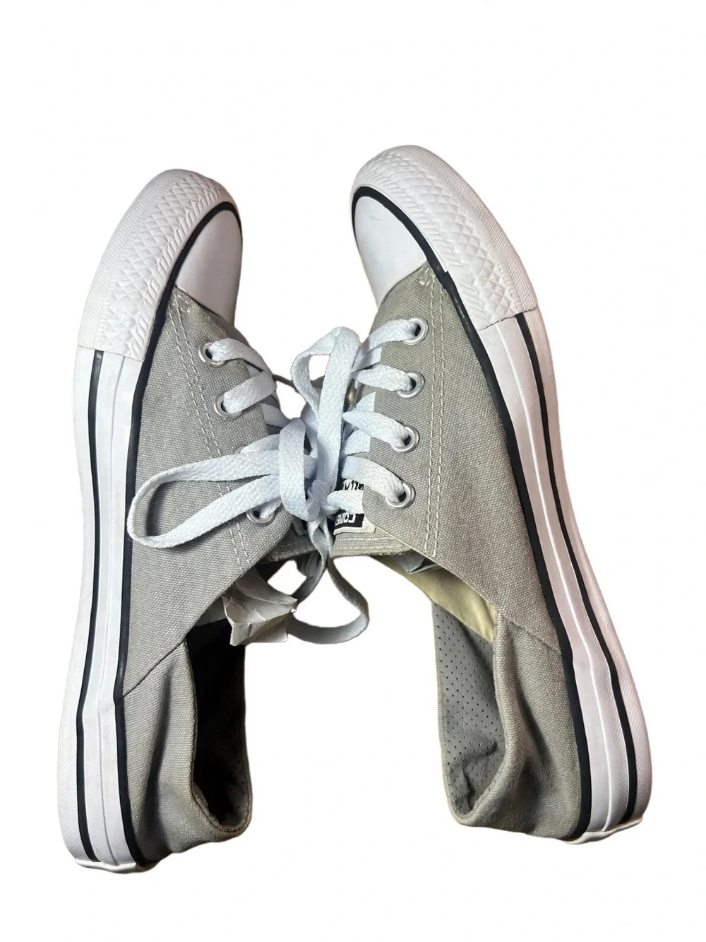 Converse Kids or Unisex Low Top Sneakers in Gray and White